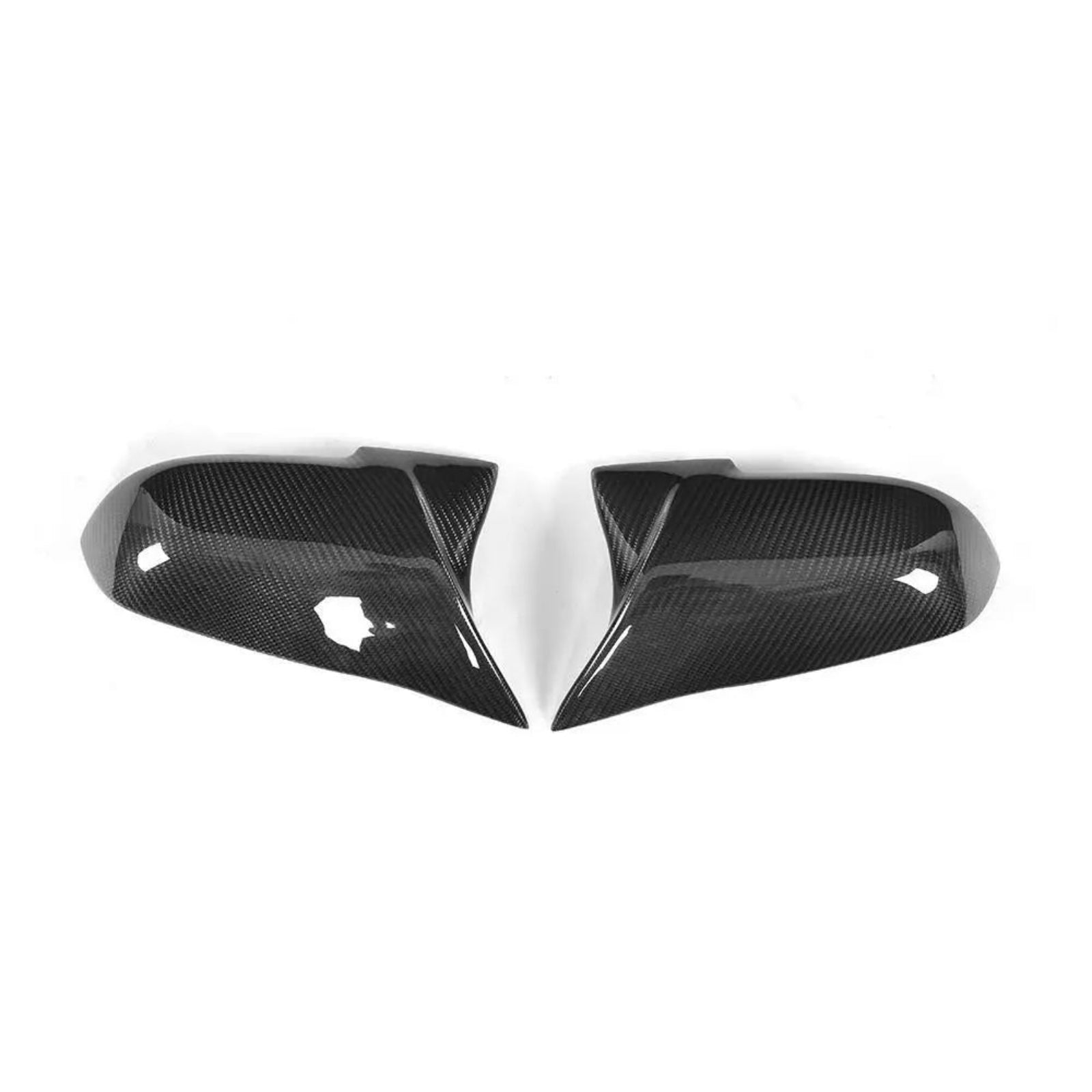 F30 F32 F22 F87 Carbon Fiber M Style Mirror Caps frontal view
