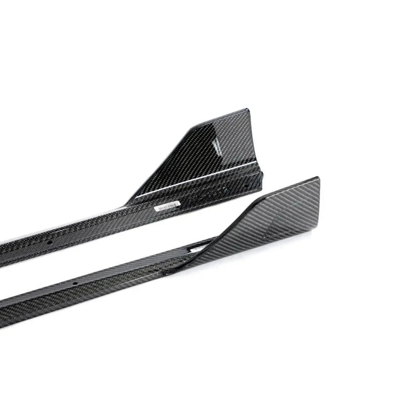 BMW G20 3 Series M Sport DTM Style Carbon Fiber Side Skirt Extensions Close up