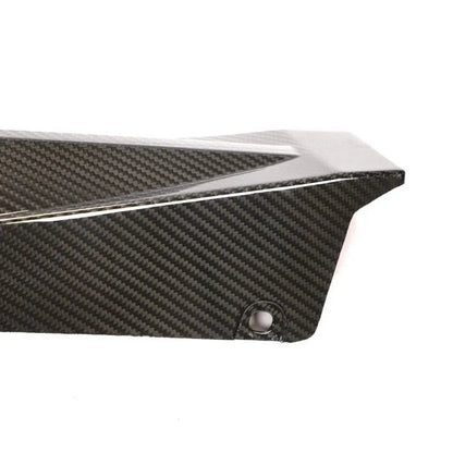 G82 M4 OE Style Carbon Fiber Rear Bumper Side Splitters Close Up Weave