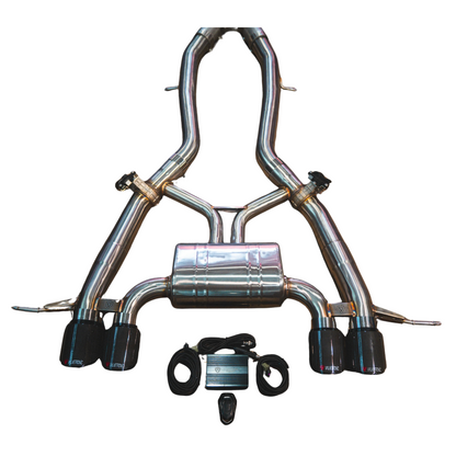 Expanded view of Valvetronic valve control  exhaust on BMW G80 M3 G82 M4 exhaust