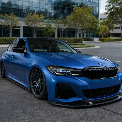 BMW G20 3 Series V-Style Carbon Fiber Side Skirt Extensions