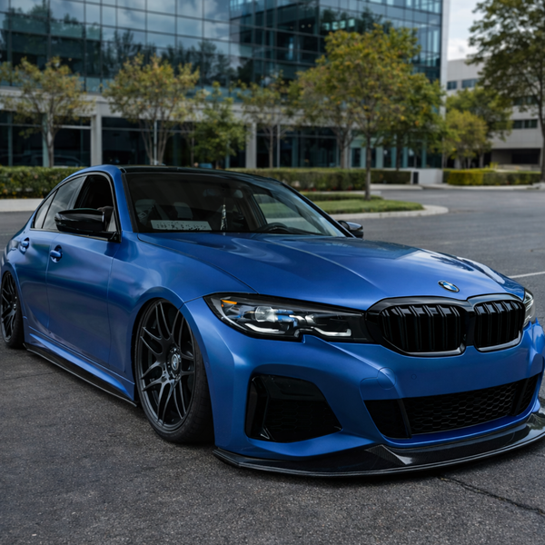 BMW G20 3 Series V-Style Carbon Fiber Side Skirt Extensions