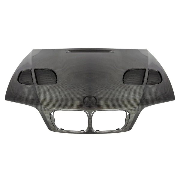 BMW E46 M3 GTR Style Carbon Fiber Hood - JGMODS - Exterior