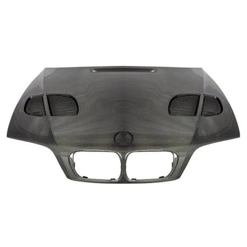 BMW E46 M3 GTR Style Carbon Fiber Hood - JGMODS - Exterior