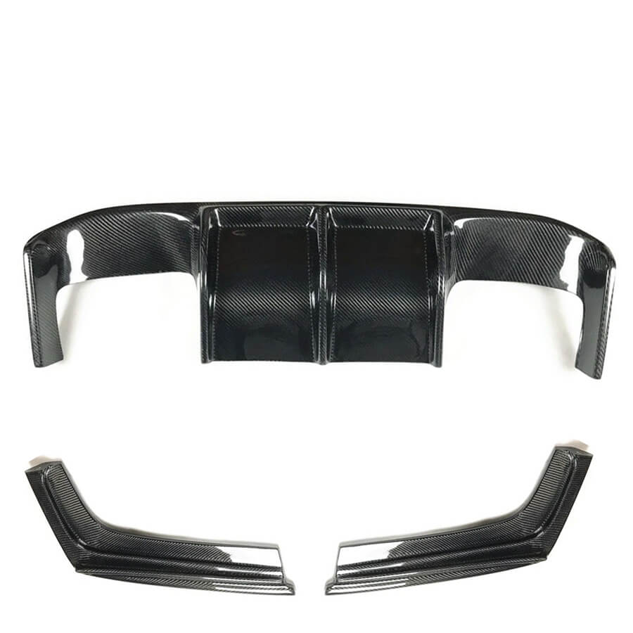 BMW F80 M3 & F82 M4 V Style Carbon Fiber Rear Diffuser (2015–2020) - JGMODS - Exterior