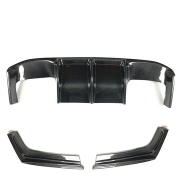 BMW F80 M3 & F82 M4 V Style Carbon Fiber Rear Diffuser (2015–2020) - JGMODS - Exterior