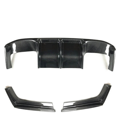 BMW F80 M3 & F82 M4 V Style Carbon Fiber Rear Diffuser (2015–2020) - JGMODS - Exterior