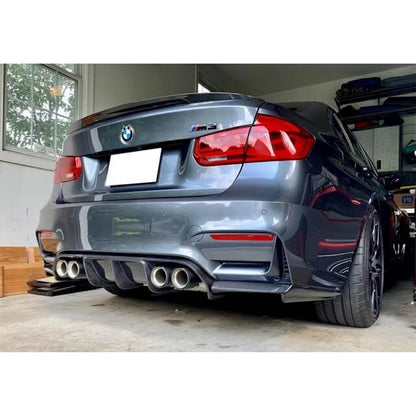 BMW F80 M3 & F82 M4 V Style Carbon Fiber Rear Diffuser (2015–2020) - JGMODS - Exterior
