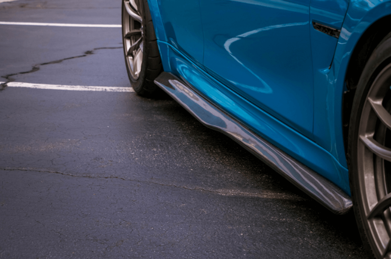 BMW F82 M4 PSM Style Carbon Fiber Side Skirt Splitters - JGMODS - Exterior