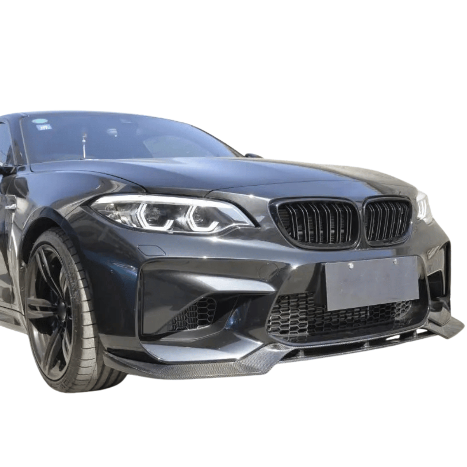 BMW F87 M2 V Style Carbon Fiber Front Lip (2016 - 2017) - JGMODS - Exterior