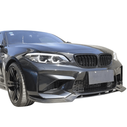 BMW F87 M2 V Style Carbon Fiber Front Lip (2016 - 2017) - JGMODS - Exterior