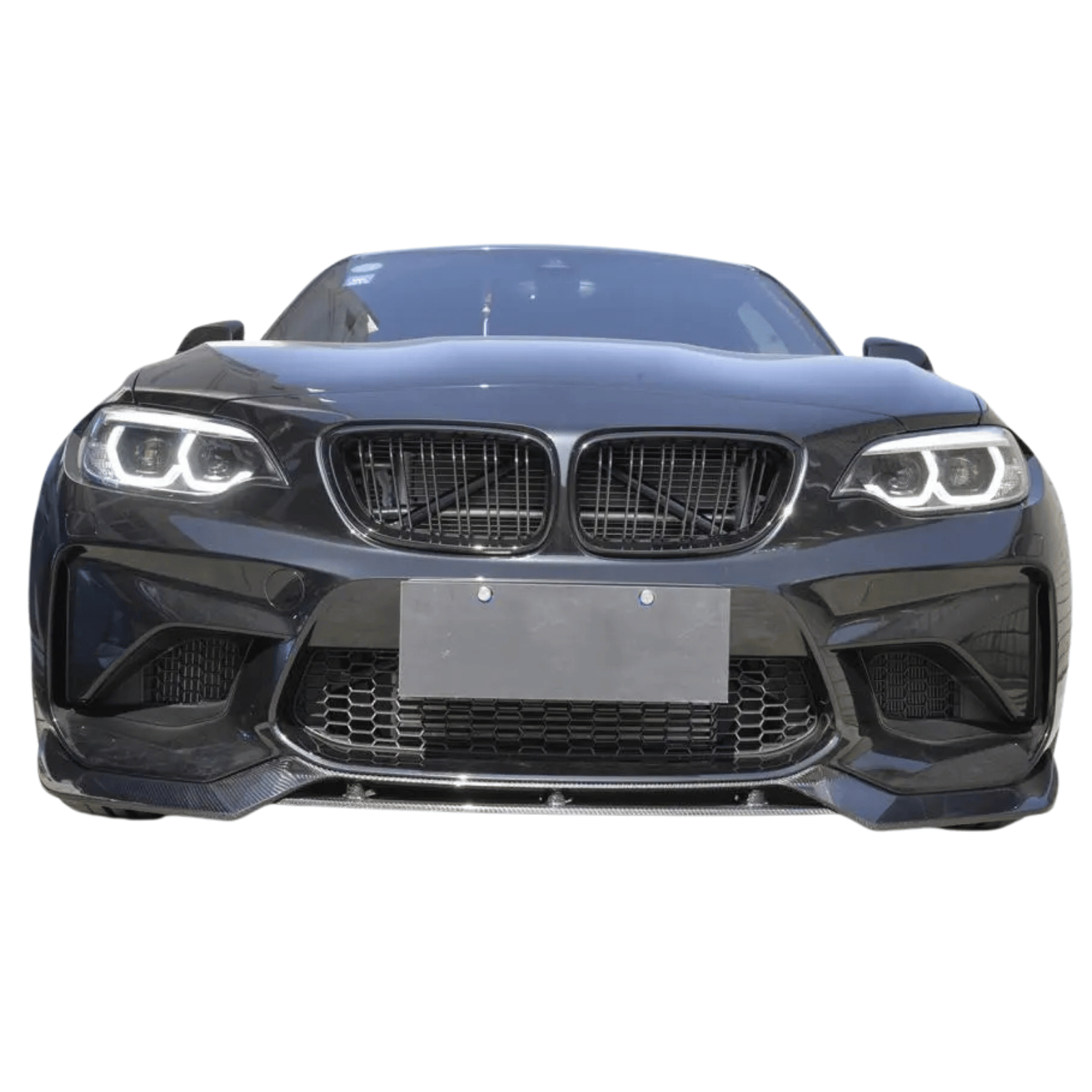 BMW F87 M2 V Style Carbon Fiber Front Lip (2016 - 2017) - JGMODS - Exterior